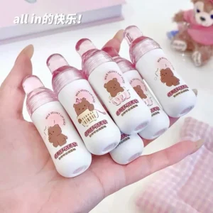 رژ لب مایع مخملی طرح بطری شیر خرسی